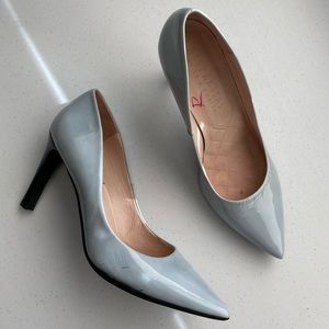 Hispanitas Blue Patent Leather Point Stiletto Heel